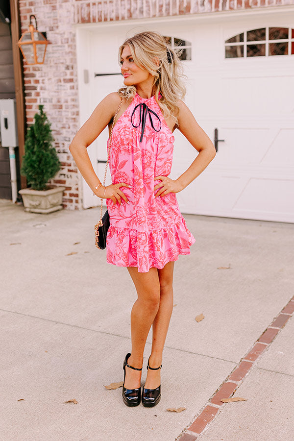 Date Night In France Floral Mini Dress
