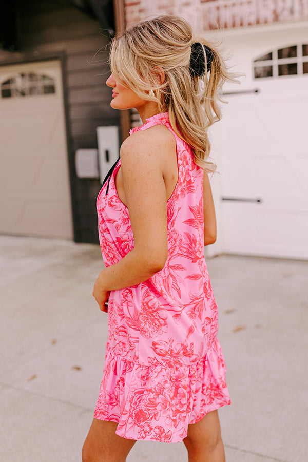 Date Night In France Floral Mini Dress