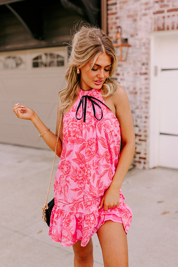 Date Night In France Floral Mini Dress