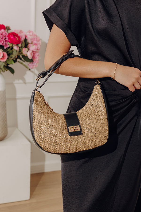 Ready To Go Woven Purse in Black