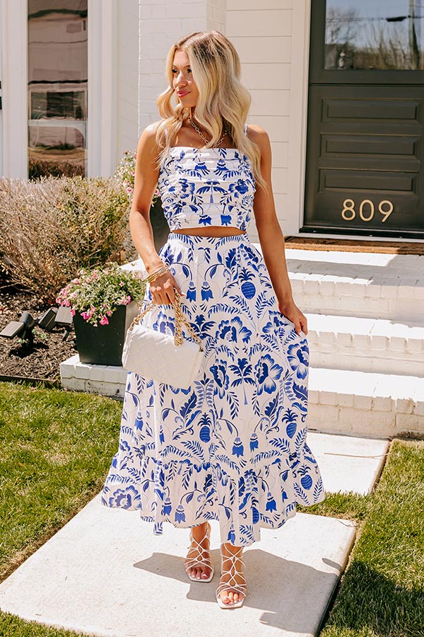 Mediterranean Getaway Crop Top