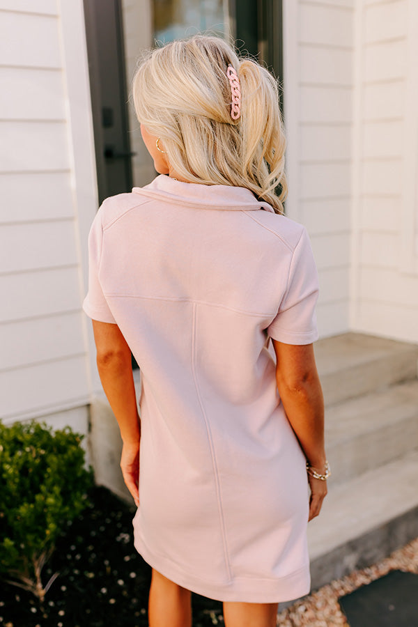 Casual Outing Mini Dress in Blush