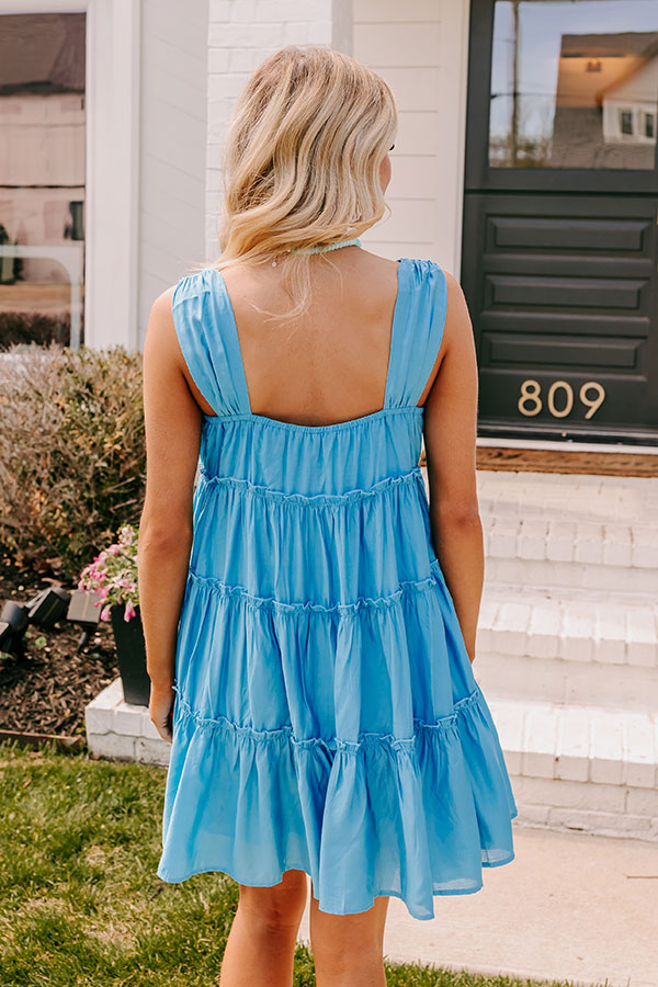 So Charmed Shift Dress in Sky Blue