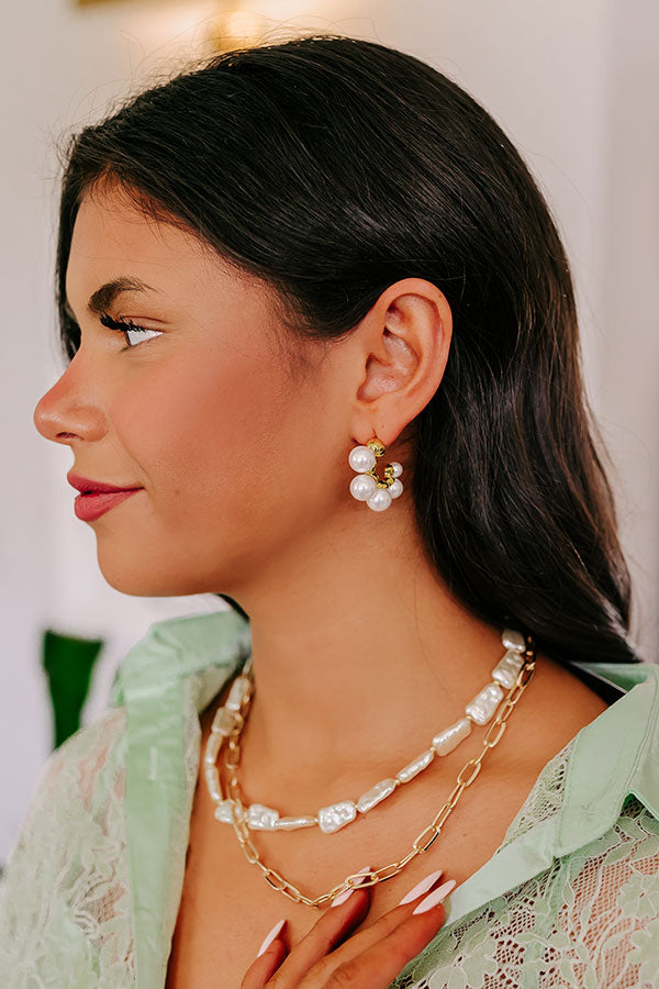 Happy Days Pearl Hoop Earrings