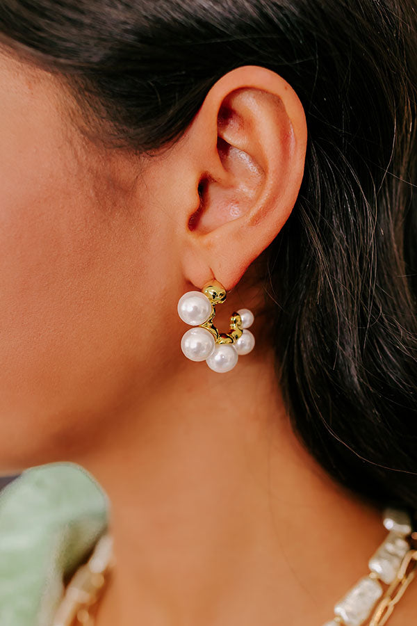 Happy Days Pearl Hoop Earrings