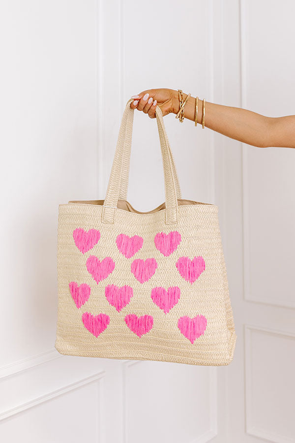 Sweethearts Woven Tote In Natural