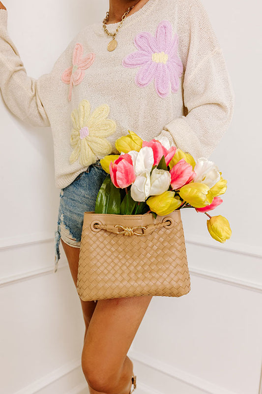 Blakely Faux Leather Crossbody in Tan