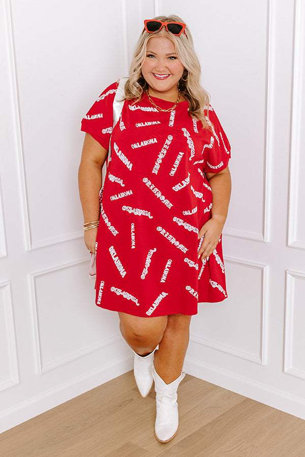 School Spirit Sequin Embroidered Mini Dress in Oklahoma Curves Impressions Outlet School Spirit Sequin Embroidered Mini Dress in Oklahoma Curves Impressions Outlet