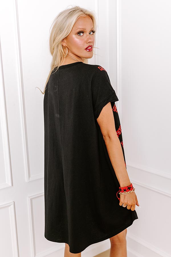 School Spirit Sequin Embroidered Mini Dress in Georgia