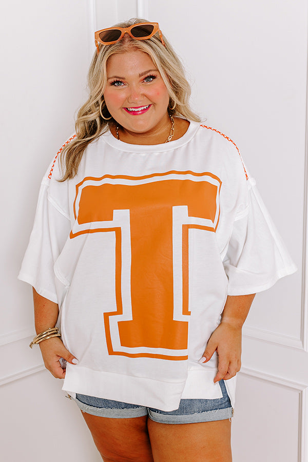 School Pride T Graphic Oversized Top